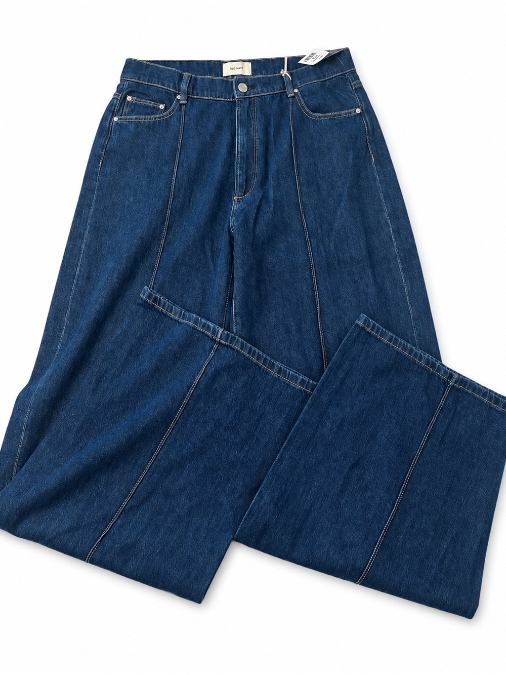 DL1961 Dark Indigo Relaxed Wide-Leg Jeans